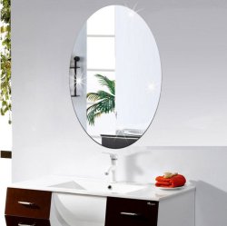 آینه چسبی نشکن طرح بیضی